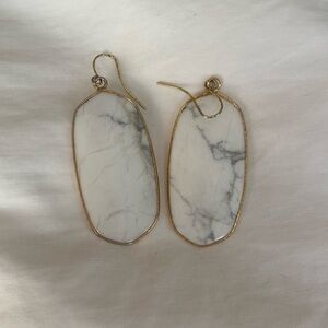 Faux Marble Drop Earrings